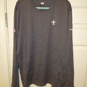 Nike NFL New Orleans Saints Dri-Fit Long Sleeve Tee Shirt Men's sz XXL.